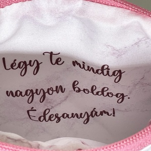 Anyák napi neszesszer - egyedi felirattal - rózsaszín - táska & tok - neszesszer - Meska.hu