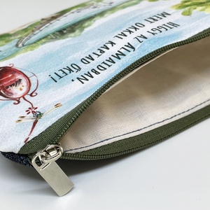 Motivációs neszesszer felirattal és akvarell mintával � 18,5 � 12 cm - táska & tok - neszesszer - Meska.hu