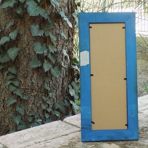 Képkeret-Fotókeret-10x29,7 cm-es képhez-Pácolt Kék-Ricás-150 - otthon & életmód - dekoráció - kép & falikép - képkeret - Meska.hu