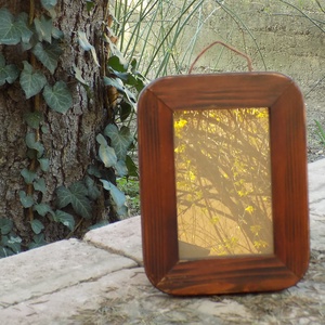 Képkeret-Fotókeret-10x15 cm-es képhez-Pácolt Cseresznye színű-Madzagakasztóval-53 - Meska.hu