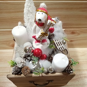 Karácsonyi asztaldísz jegesmaci - karácsony - karácsonyi lakásdekoráció - Meska.hu