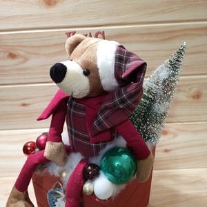 Macis karácsonyi asztaldísz  - karácsony - karácsonyi lakásdekoráció - Meska.hu