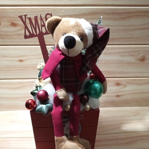 Macis karácsonyi asztaldísz  - karácsony - karácsonyi lakásdekoráció - Meska.hu