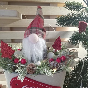 Manós karácsonyi asztaldísz LED világítással - karácsony - karácsonyi lakásdekoráció - karácsonyi manók, figurák - Meska.hu