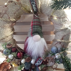 Manós karácsonyi kopogtató - karácsony - adventi díszek - adventi ajtódísz - Meska.hu