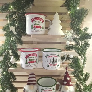 Karácsonyi bádogbögre - karácsony - karácsonyi lakásdekoráció - karácsonyi lakásdíszek - Meska.hu