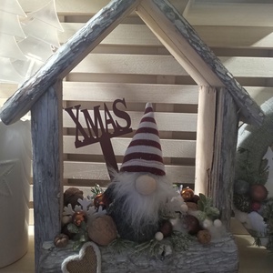 Manós karácsonyi ajtódísz - karácsony - karácsonyi lakásdekoráció - karácsonyi ajtódíszek - Meska.hu