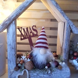 Manós karácsonyi ajtódísz - Meska.hu