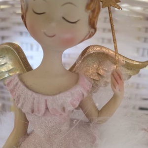 Karácsonyi angyalkás asztaldísz  - karácsony - adventi díszek - adventi asztaldísz - Meska.hu