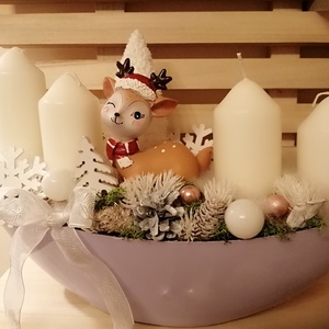 Őzikés adventi asztaldísz  - Meska.hu