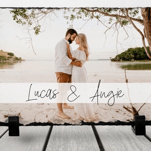 Fényképes kőtábla  - karácsony - karácsonyi lakásdekoráció - karácsonyi lakásdíszek - Meska.hu