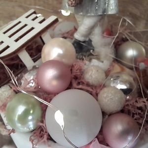 Angyalkás mini asztaldísz kerámia kaspóban  - karácsony - karácsonyi lakásdekoráció - ünnepi asztaldekoráció - Meska.hu