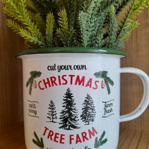 Karácsonyi bádogbögre - karácsony - karácsonyi lakásdekoráció - ünnepi asztaldekoráció - Meska.hu