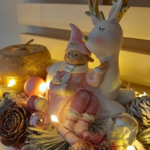 Róza karácsonya asztaldísz  - karácsony - adventi díszek - adventi asztaldísz - Meska.hu