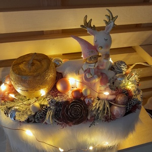 Róza karácsonya asztaldísz  - karácsony - adventi díszek - adventi asztaldísz - Meska.hu