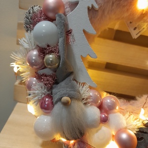 Manós kopogtató szőrmés 22 cm - karácsony - karácsonyi lakásdekoráció - karácsonyi ajtódíszek - Meska.hu