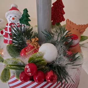 Hóemberes karácsonyi asztaldísz  - Meska.hu