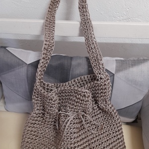 Könnyű tavaszi,, szütyő, Táska & Tok, Kézitáska & válltáska, Kézitáska, Horgolás, Varrás, MESKA