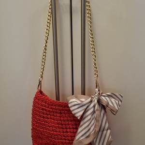 Piros masnis, Táska & Tok, Kézitáska & válltáska, Kézitáska, Horgolás, Varrás, MESKA
