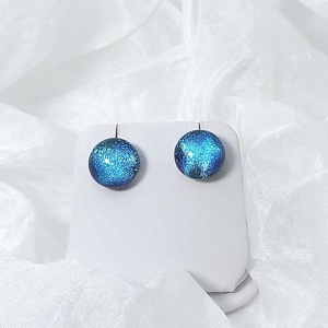 Kéklő csillogás bedügős füli Jannaja ékszer - ékszer - ékszerszett - Meska.hu