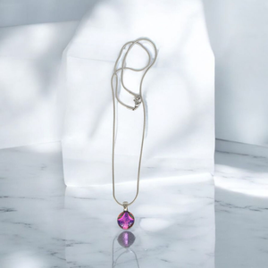 Glamor magenta csillogó medál - ékszer - nyaklánc - medálos nyaklánc - Meska.hu