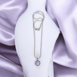 Glamor lilás csillogó medál - ékszer - nyaklánc - medálos nyaklánc - Meska.hu