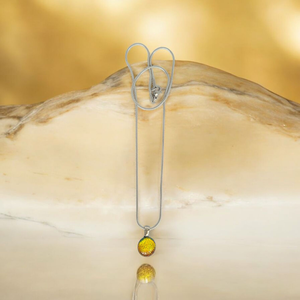 Glamor narancs, sárga, zöld csillogó medál - ékszer - nyaklánc - medálos nyaklánc - Meska.hu