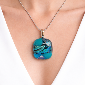 Kéklő csillogás Jannaja ékszer - ékszer - nyaklánc - medál - Meska.hu