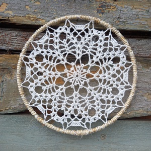 Horgolt mandala (20 cm) - otthon & életmód - dekoráció - spiritualitás - mandala - Meska.hu