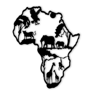 Afrika Állatai Fali Dekoráció, Otthon & Életmód, Dekoráció, Fali és függő dekoráció, Falra akasztható dekor, Famegmunkálás, MESKA