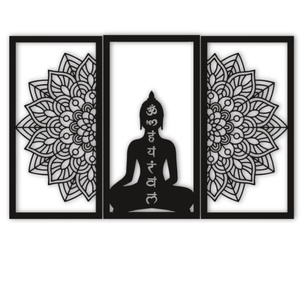Buddha és Mandala Fali dekoráció - otthon & életmód - dekoráció - fali és függő dekoráció - falra akasztható dekor - Meska.hu