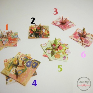 Japán Origami Daru Fülbevaló - ékszer - fülbevaló - lógó fülbevaló - Meska.hu