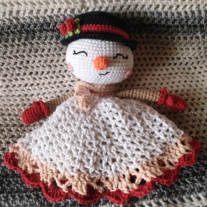 Hóember szundikendő - Horgolt - játék & sport - 3 éves kor alattiaknak - alvóka & rongyi - Meska.hu