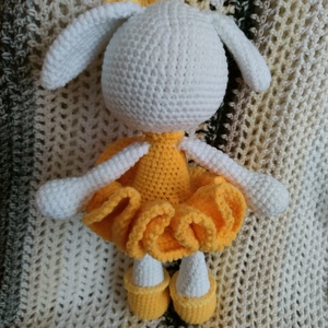 Fodros szoknyás nyúllány - Horgolt - játék & sport - plüssállat & játékfigura - nyuszi - Meska.hu