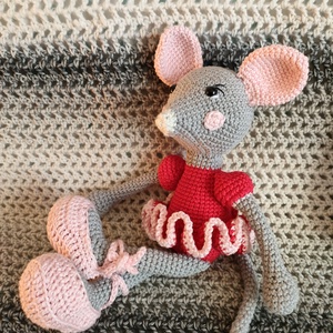 Balerina Egérke- Horgolt - játék & sport - plüssállat & játékfigura - egér - Meska.hu