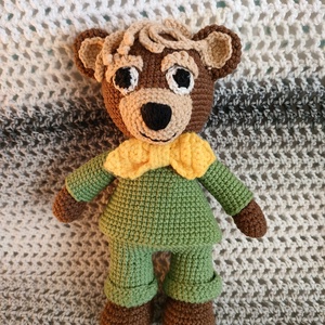 Retro Maci - Horgolt figura - játék & sport - plüssállat & játékfigura - maci - Meska.hu