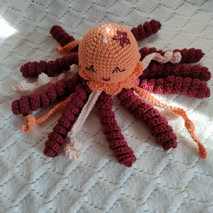 Polip - Horgolt  - játék & sport - plüssállat & játékfigura - polip, medúza - Meska.hu