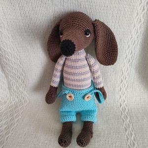 Horgolt kutya - játék & sport - plüssállat & játékfigura - kutya - Meska.hu