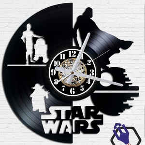 Falióra bakelitlemezből készítve - Star Wars #4 - Meska.hu
