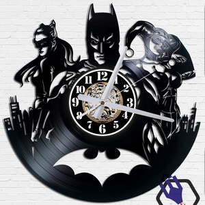 Falióra bakelitlemezből készítve - Batman #6, Otthon & Lakás, Dekoráció, Falióra & óra, Fali és függő dekoráció, Gravírozás, pirográfia, Mindenmás, Meska