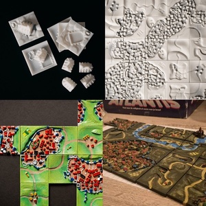 3D nyomtatott egyedi Carcassonne kiegészítő- 91 darabos - játék & sport - táblajáték és kártyajáték - dominó - Meska.hu