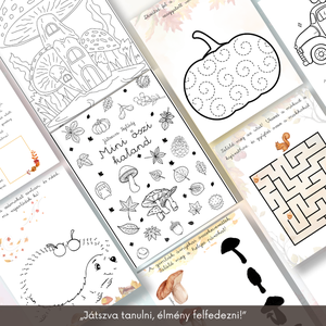 Mini őszi kaland foglalkoztató füzet - játék & sport - készségfejlesztő és logikai játék - oktató játékok - Meska.hu