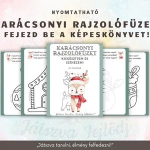 Karácsonyi rajzolófüzet  Kiegészítem és színezem!, Játék & Sport, Készségfejlesztő és Logikai játék, Oktató játékok, , MESKA