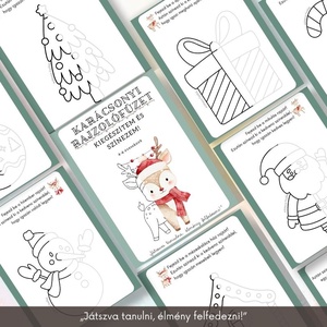 Karácsonyi rajzolófüzet  Kiegészítem és színezem! - játék & sport - készségfejlesztő és logikai játék - oktató játékok - Meska.hu