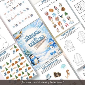 Játszva a Télben - Foglalkoztató füzet  - játék & sport - készségfejlesztő és logikai játék - oktató játékok - Meska.hu