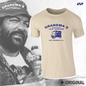IKONIKUS BUD SPENCER ICE CREAM UNISEX PÓLÓ .... és megint dühbe jövünk..., Ruha & Divat, Férfi ruha, Póló, Fotó, grafika, rajz, illusztráció, Meska