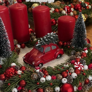 Autós adventi koszorú  - karácsony - adventi díszek - adventi koszorú - Meska.hu Autós adventi koszorú  - karácsony - adventi díszek - adventi koszorú - Meska.hu