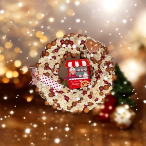 Mézeskalácsos karácsonyi ajtódísz  - karácsony - karácsonyi lakásdekoráció - karácsonyi ajtódíszek - Meska.hu