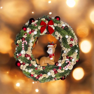 Őzikés ajtódísz - karácsony - karácsonyi lakásdekoráció - karácsonyi ajtódíszek - Meska.hu