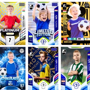 Egyedi fényképes focis kártya, Játék & Sport, Táblajáték és Kártyajáték, Kártya, Fotó, grafika, rajz, illusztráció, MESKA